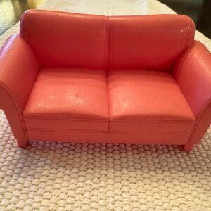 Fisher-Price Loving Family Dollhouse 2004 Pink Living Room Sofa Couch